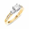 Thumbnail Image 2 of 1 CT. T.W. Princess Cut Diamond Three Stone Engagement Ring in 14K White Gold
