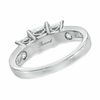 Thumbnail Image 3 of 1 CT. T.W. Princess Cut Diamond Three Stone Engagement Ring in 14K White Gold