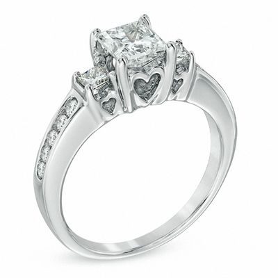 1 CT. T.W. Diamond Past Present Future® Miracle Engagement Ring in 10K Gold  | Zales