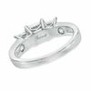 Thumbnail Image 3 of 1-1/2 CT. T.W. Princess-Cut Diamond Past Present Future® Ring in 14K White Gold