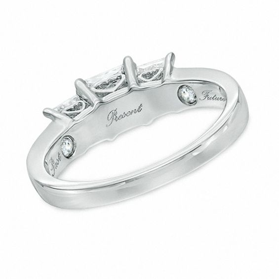 1-1/2 CT. T.W. Princess-Cut Diamond Past Present Future