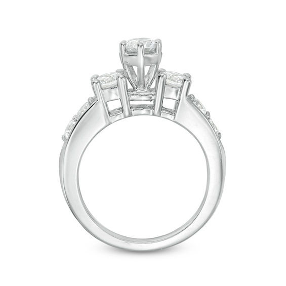 3 CT. T.w. Diamond Past Present FutureÂ® Bridal Set in 14K White Gold