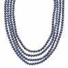 Thumbnail Image 1 of Black Freshwater Cultured Pearl Necklace- 100"