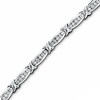 Thumbnail Image 1 of 1 CT. T.W. Diamond Channel "X" Bracelet in 10K White Gold