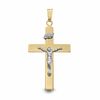 Thumbnail Image 1 of 14K Two-Tone Gold Crucifix Charm Pendant