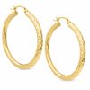 14K Gold 3mm Large Hoop Earrings
