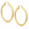 Thumbnail Image 0 of 14K Gold 3mm Large Hoop Earrings