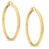 Thumbnail Image 1 of 14K Gold 3mm Large Hoop Earrings