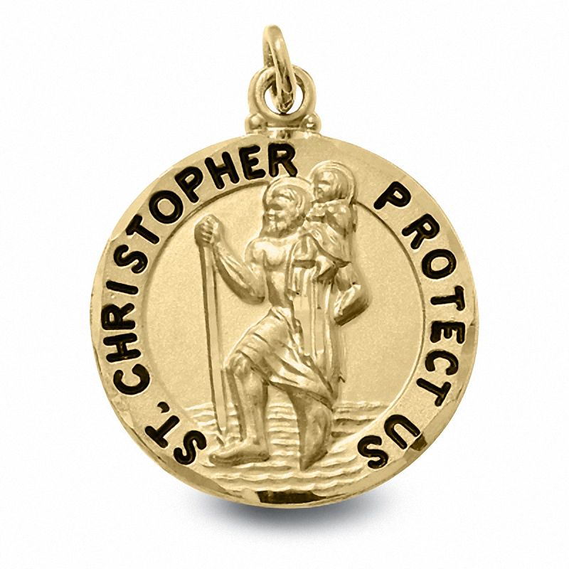 Main Image 1 of 14K Gold St. Christopher Medal