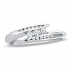 Thumbnail Image 0 of 1/5 CT. T.W. Diamond Three Stone Bypass Ring in 10K White Gold