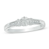 Thumbnail Image 0 of 1/5 CT. T.W. Multi-Diamond Triple Flower Ring in 10K White Gold