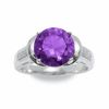 Thumbnail Image 2 of Simulated Alexandrite Ring in Sterling Silver with Diamond Accents