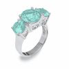 Thumbnail Image 0 of Simulated Aquamarine Three Stone Ring in Sterling Silver