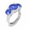 Thumbnail Image 1 of Simulated Tanzanite Three Stone Ring in Sterling Silver