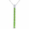 Thumbnail Image 0 of Peridot Drop Pendant in Sterling Silver