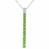 Thumbnail Image 1 of Peridot Drop Pendant in Sterling Silver