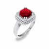 Thumbnail Image 2 of Cushion-Cut Garnet Ring in Sterling Silver