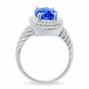 Thumbnail Image 4 of Simulated Tanzanite Ring in Sterling Silver