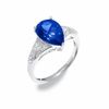 Thumbnail Image 1 of Lab-Created Blue Sapphire Ring in Sterling Silver with Diamond Accents