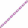 Thumbnail Image 1 of Lab-Created Pink and White Sapphire Tennis Bracelet in Sterling Silver