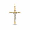 10K Two-Tone Gold Crucifix Charm