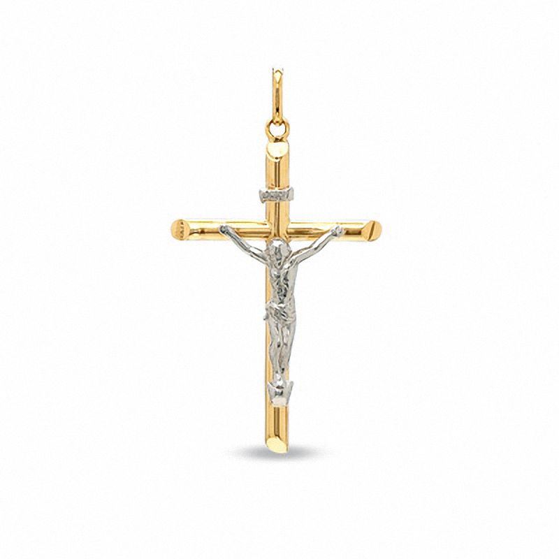 Main Image 1 of 10K Two-Tone Gold Crucifix Charm