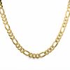 Thumbnail Image 1 of Men's 8.61mm Concave Figaro Necklace in Solid 10K Gold - 22"