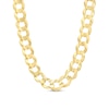 Thumbnail Image 0 of Men's 7.0mm Solid Concave Curb Chain Necklace in 10K Gold- 22"