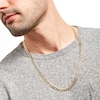 Thumbnail Image 1 of Men's 7.0mm Solid Concave Curb Chain Necklace in 10K Gold- 22"