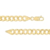 Thumbnail Image 2 of Men's 7.0mm Solid Concave Curb Chain Necklace in 10K Gold- 22"