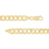 Thumbnail Image 2 of Men's 7.0mm Concave Curb Chain Necklace in Solid 10K Gold - 22"