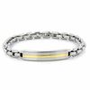 Thumbnail Image 1 of Stainless Steel ID Bracelet with 10K Gold Accents