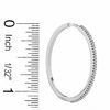 Thumbnail Image 2 of 1/4 CT. T.W. Diamond Hoop Earrings in 10K White Gold