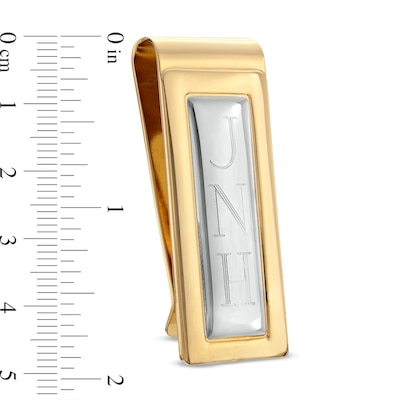 Men S Engravable Money Clip In Silver Tone And Brass With 23k Gold Plate 1 3 Initials Zales Men S Engravable Money Clip In Silver Tone And Brass With 23k Gold Plate 1 3 Initials Zales