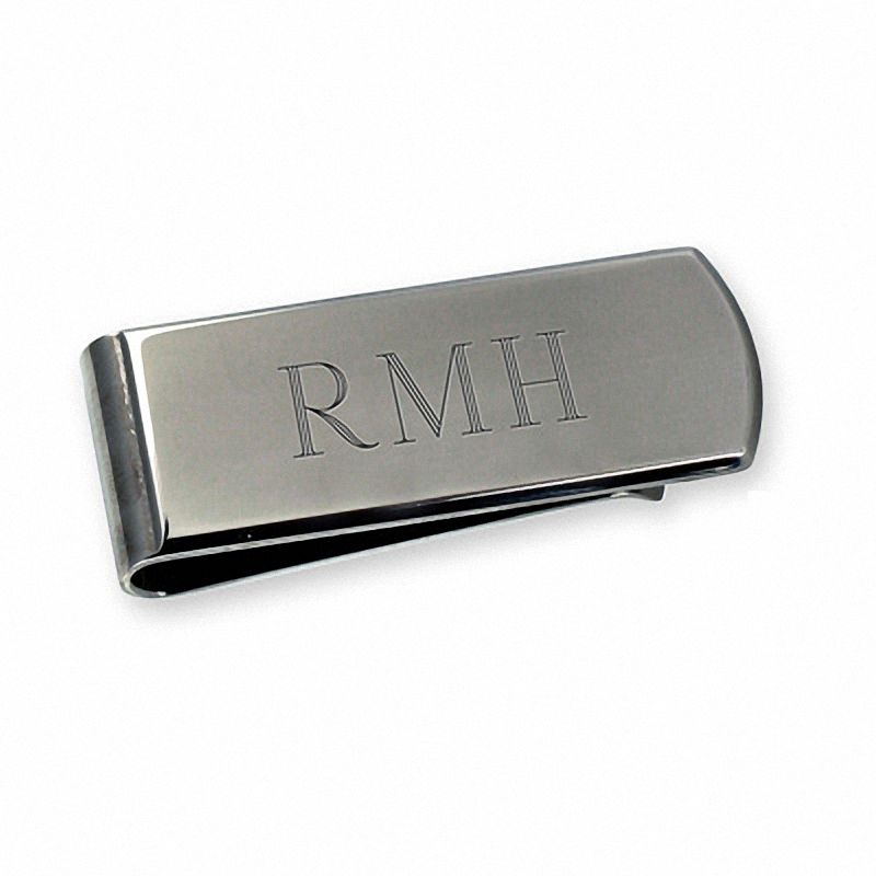 Men's Engravable Gun MetalTone Money Clip (1 Line) Zales