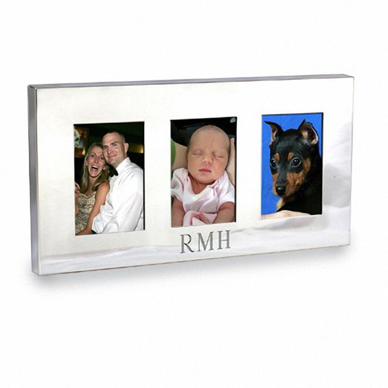 Silver - Plated 2 x 3 Engraved Picture Frame (2 Lines)