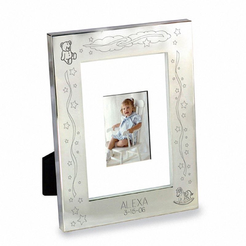silver plated engraved baby
