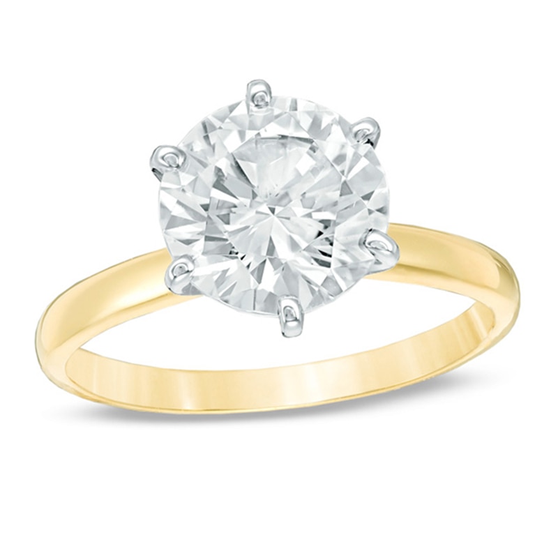 3 CT. Certified Diamond Solitaire Engagement Ring in 14K Gold (I/I2)