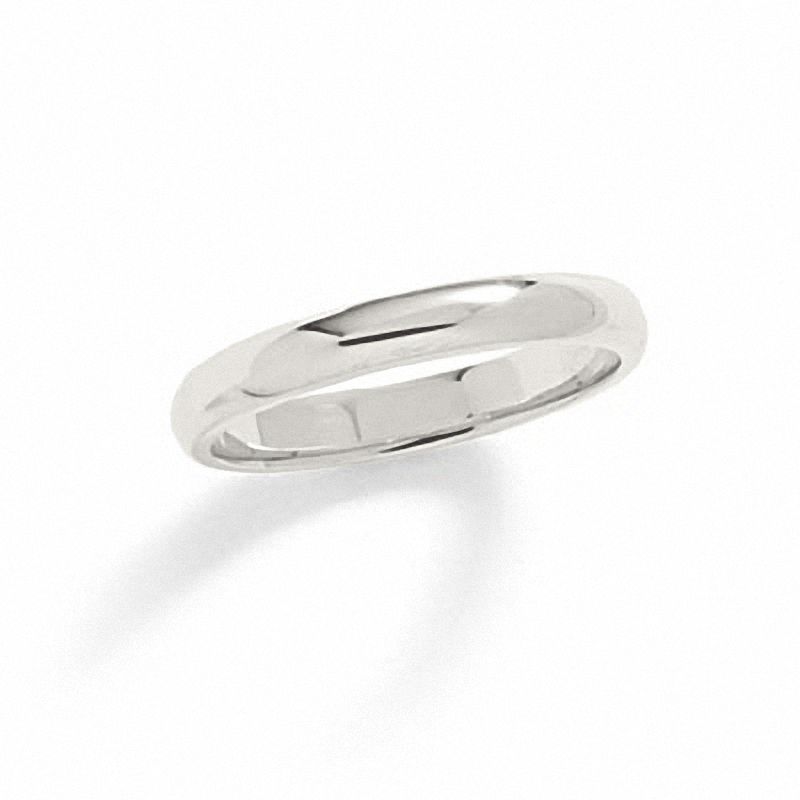14k White Gold 3.0mm Low Dome Light Ring
