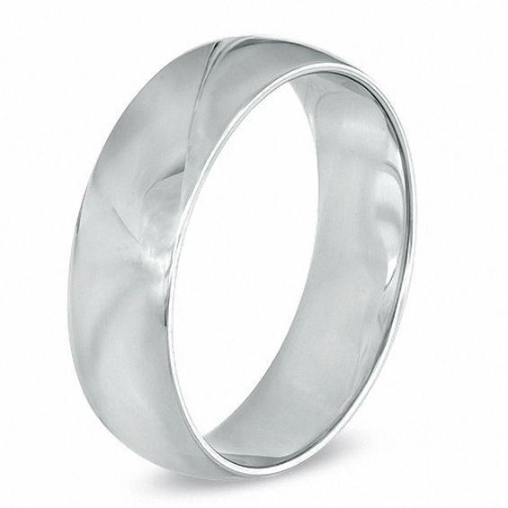 6.0mm Polished Wedding Band in Platinum