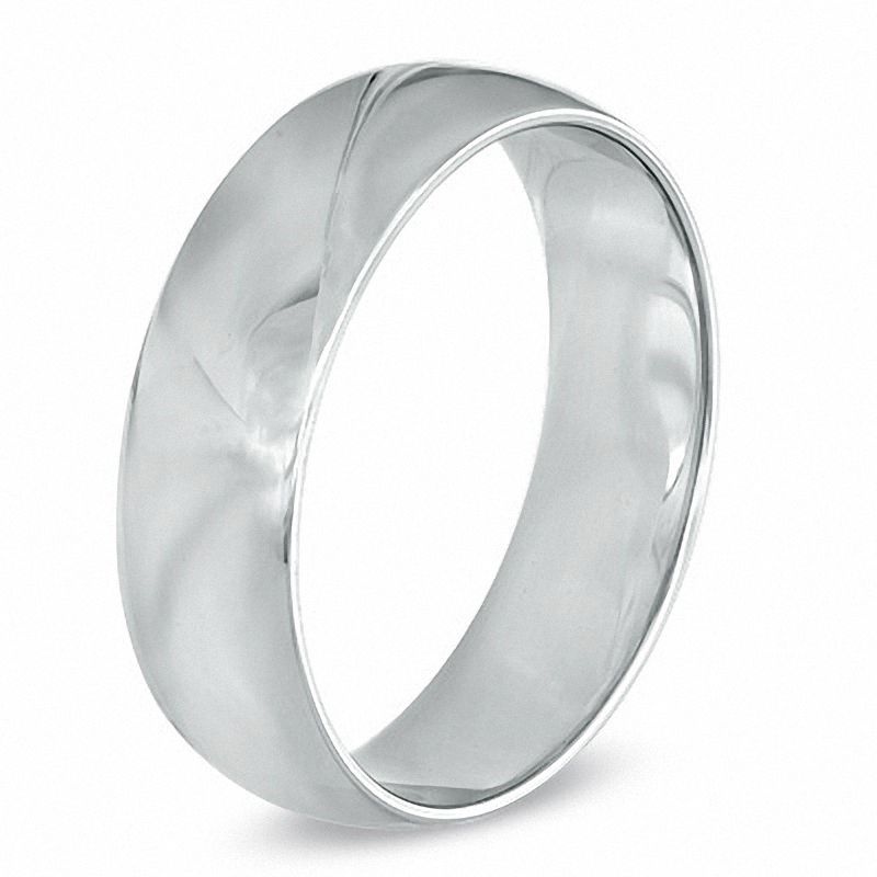 Men's 6.0mm Polished Wedding Band in Platinum