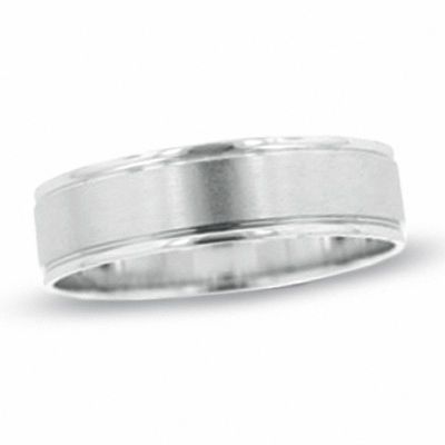 NEW Solid 10k White Gold Men's 6mm Wedding Band Select Ring Size 9 10 12