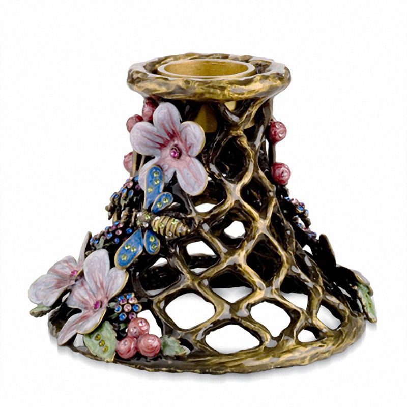 Michael Hero Multi-Color Romantic Gardens "Lattice" Candle Stick