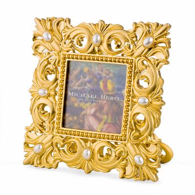 Be Happy in Spanish Ceramic 4X6 Photo Picture Frame Multicolored Shiny frame