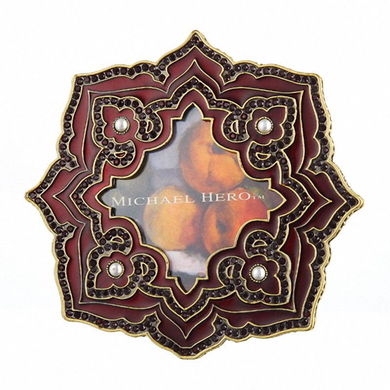 Michael Hero 1.5" Round Burgundy Exotic Journeys Frame