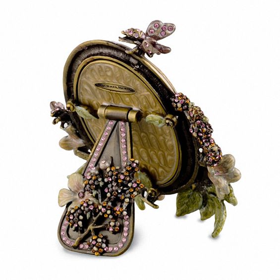 Michael Hero 1.5"x2.5" Oval Peach Romantic Gardens Frame