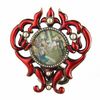 Thumbnail Image 1 of Michael Hero 1.5" Round Red Victorian Lace Frame