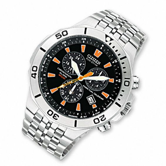 Men's Citizen Eco-Drive Perpetual Calendar Stainless Steel Chronograph Watch (Model: Bl5280-52E)