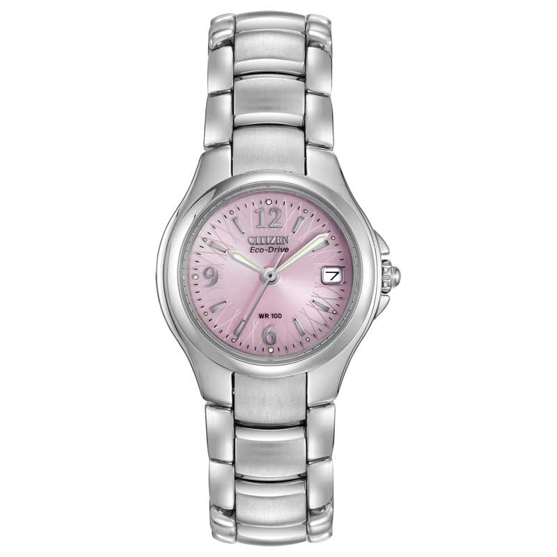 Main Image 1 of Ladies' Citizen Eco-Drive® Sport Stainless Steel Watch with Pink Mother-Of-Pearl Dial (Model: EW1170-51X)