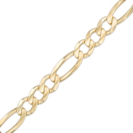 Men's 8.61mm Concave Figaro Link Bracelet in 10K Gold - 8.5&quot;